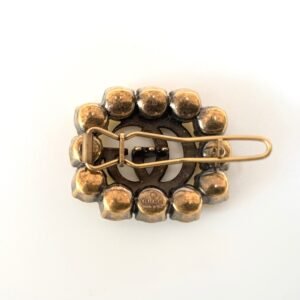 Gucci GG Marmont Crystal Embellished Hair Slide in Yellow | AlmaBagz