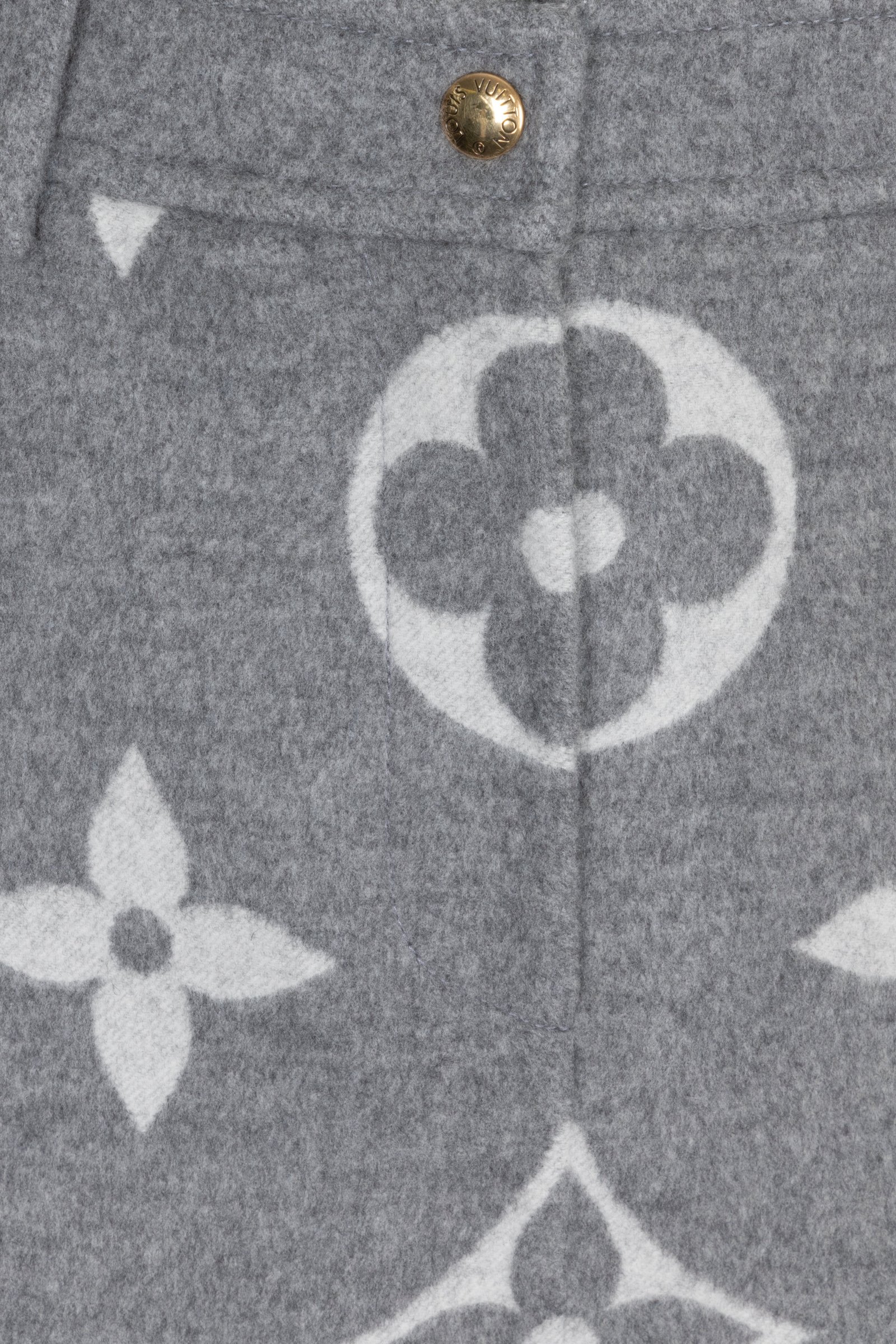 LOUIS VUITTON Skirt MNG Wool Grey | AlmaBagz - Image 3