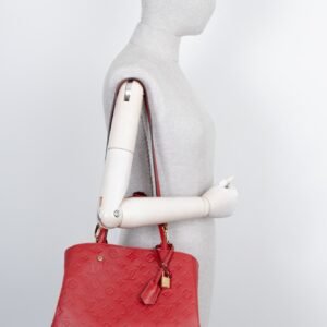 LOUIS VUITTON Montaigne MM Bag Empreinte Red | AlmaBagz