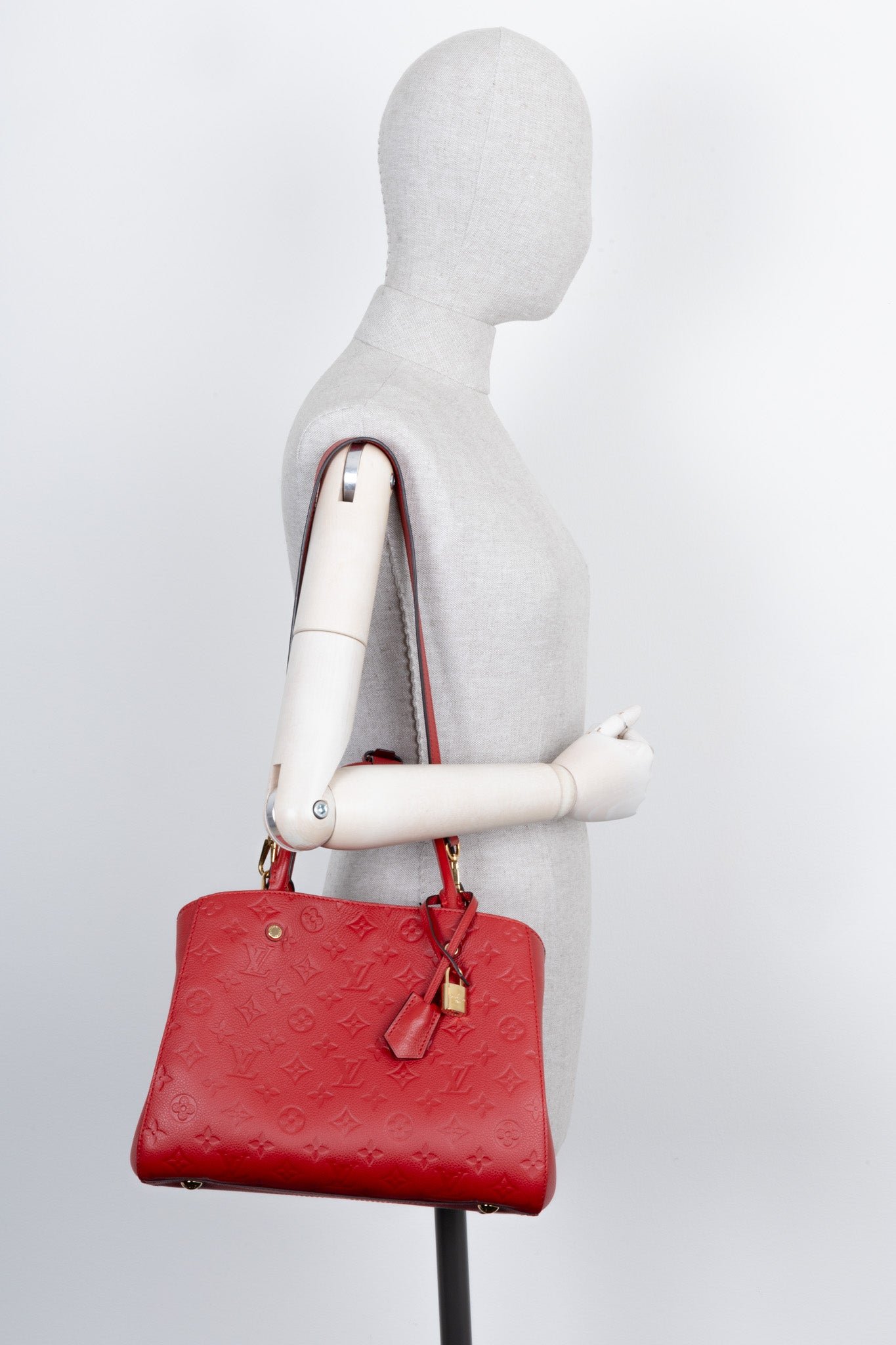 LOUIS VUITTON Montaigne MM Bag Empreinte Red | AlmaBagz