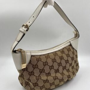 Gucci Vintage Logo Canvas Shoulder Bag | AlmaBagz