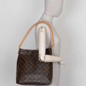 LOUIS VUITTON Looping Shoulder Bag MNG Canvas | AlmaBagz