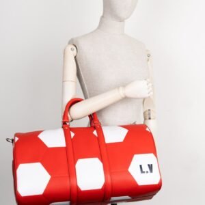 LOUIS VUITTON Keepall 50 Fifa World Cup Epi Red & White | AlmaBagz