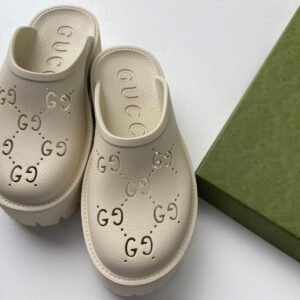 Gucci Platform Perforated G Sandals | AlmaBagz