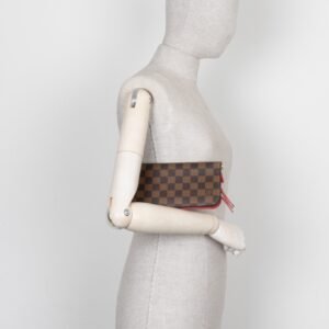 LOUIS VUITTON Insolite Wallet Damier Ebene Red | AlmaBagz