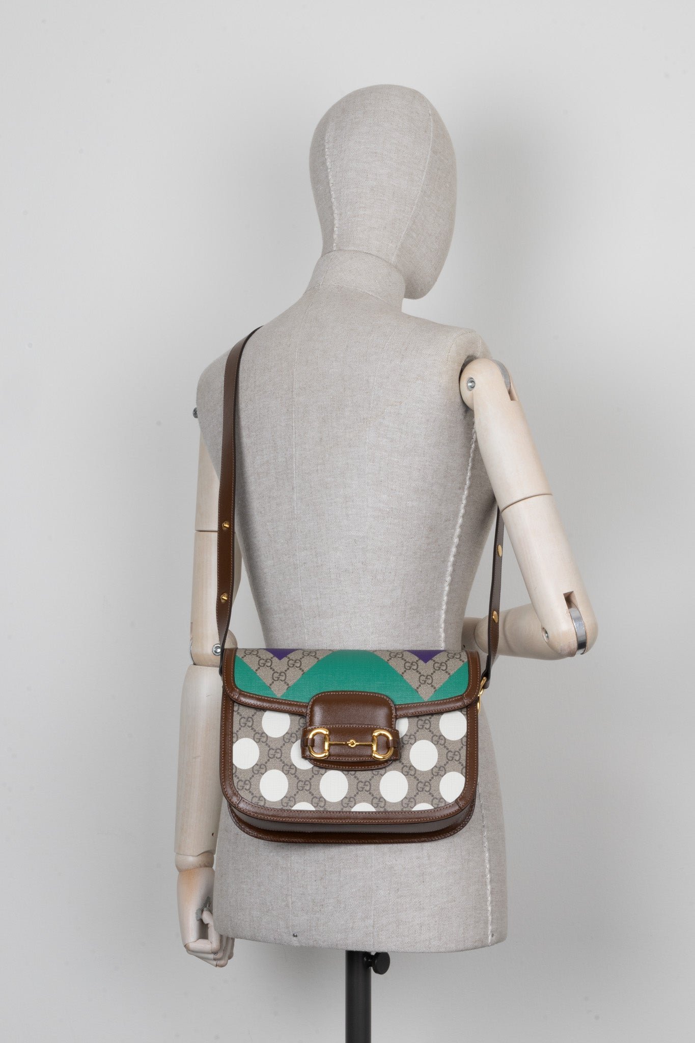 GUCCI Horsebit 1955 Supreme Canvas Shoulder Bag | AlmaBagz