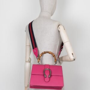 GUCCI Dionysus Medium Bamboo Top Handle Bag Pink | AlmaBagz