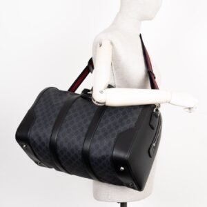 GUCCI Soft GG Supreme Carry On Duffel Bag Grey | AlmaBagz