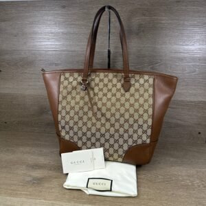 Gucci Monogram Medium Bree Zippered Tote - Beige | AlmaBagz
