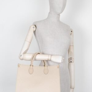 LOUIS VUITTON OnTheGo MM Tote Bag Ivory Empreinte | AlmaBagz
