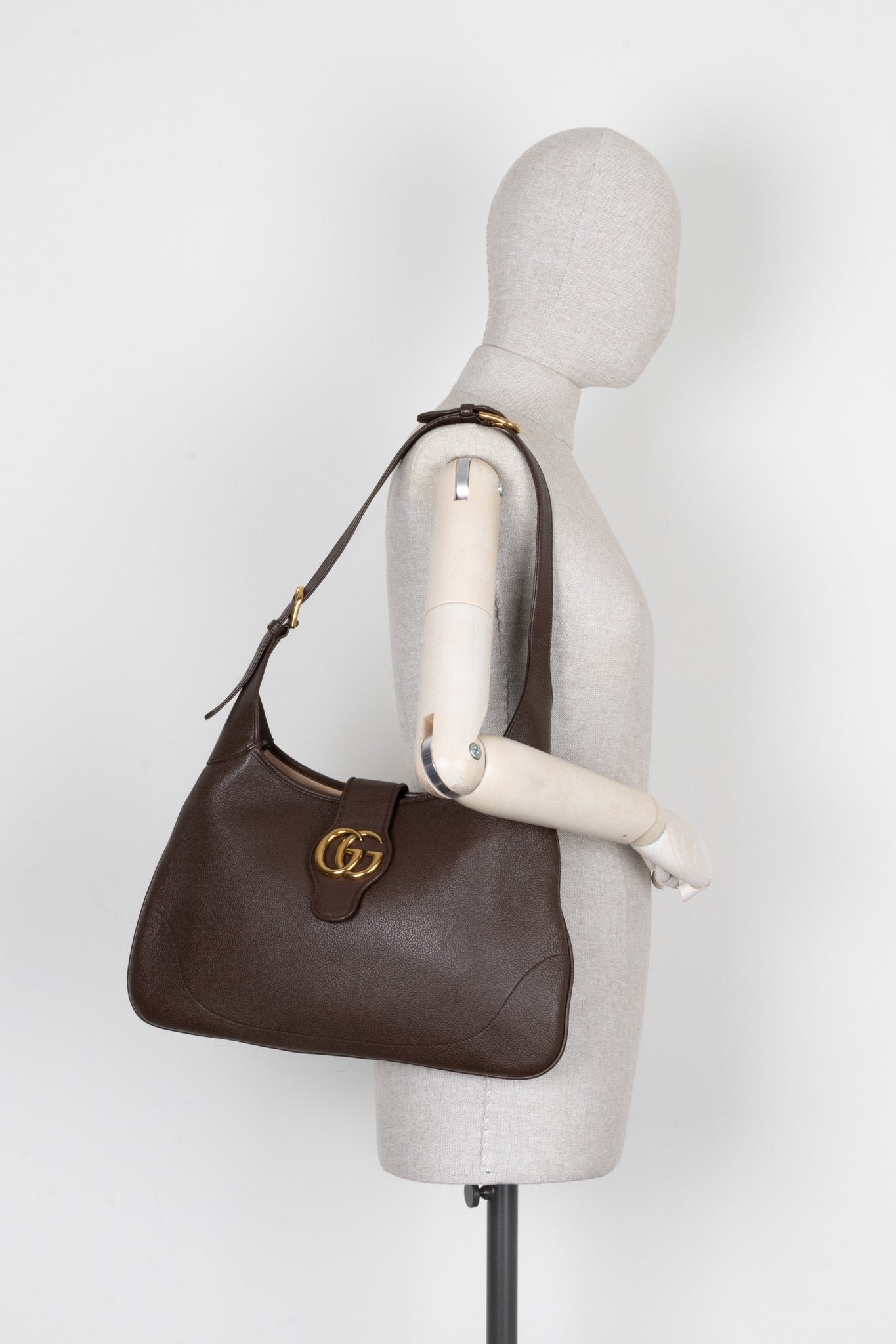GUCCI Medium Aprodite Bag Leather Brown | AlmaBagz