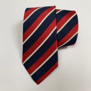 Gucci Striped Pimentone Neck Tie in Midnight Blue and Red | AlmaBagz