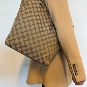 Gucci Jacquard x Leather Tote | AlmaBagz