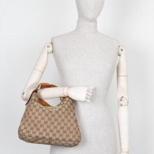GUCCI GG Supreme Horsebit Mini Hobo | AlmaBagz