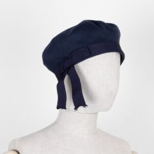 GUCCI Bow Beret Wool Navy | AlmaBagz