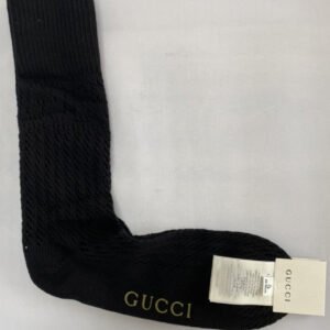 Gucci Boutique Knit Knee High Socks with GG Logos in Black | AlmaBagz