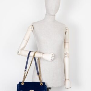 GUCCI Marmont Bag Velvet Blue | AlmaBagz