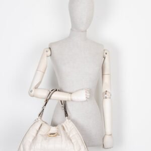 GUCCI Deco Medium Hobo Bag Leather White | AlmaBagz