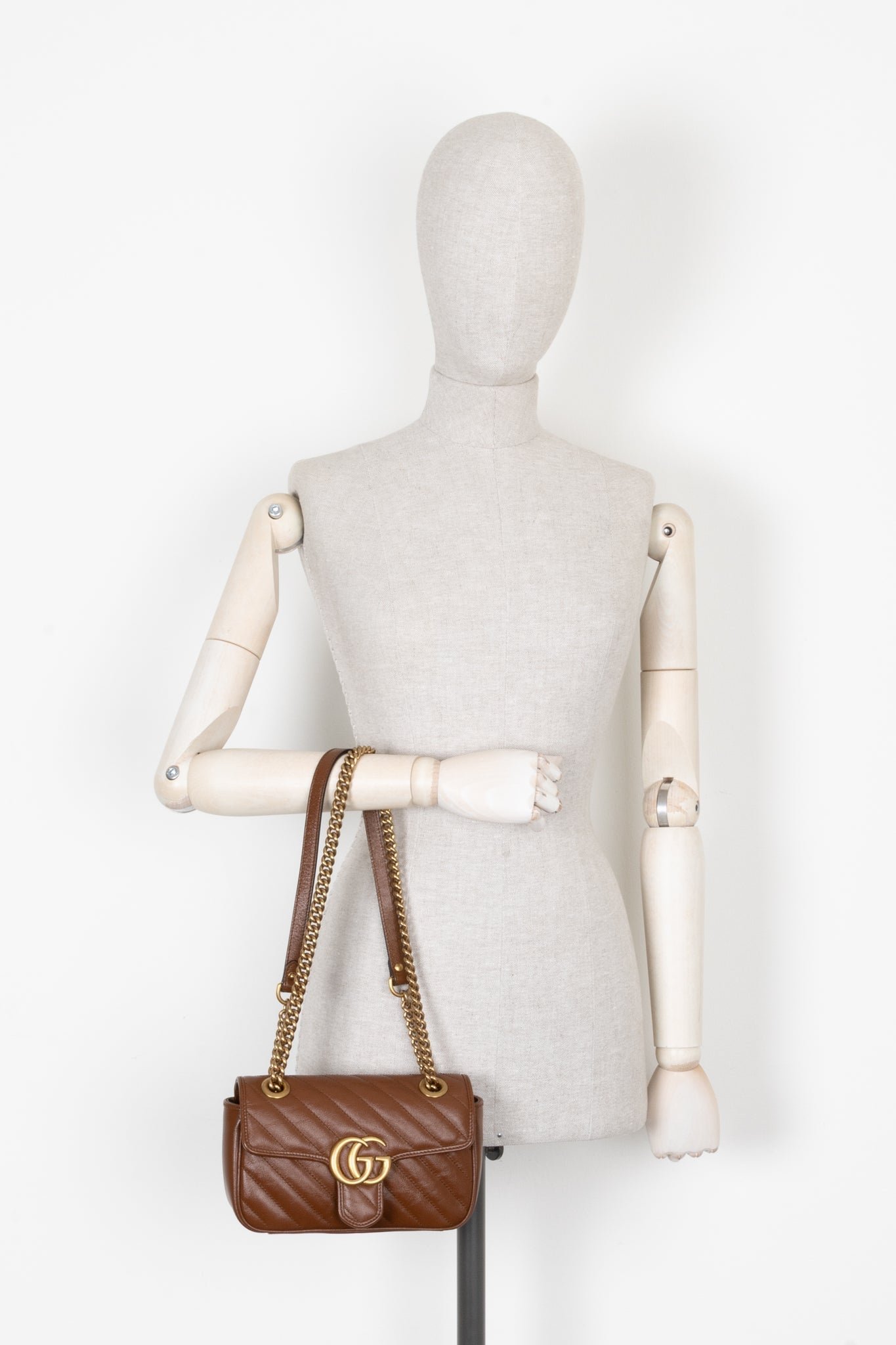 GUCCI Marmont Bag Leather Brown | AlmaBagz