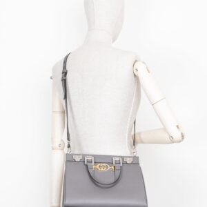 GUCCI Zumi Bag Small Leather Grey | AlmaBagz