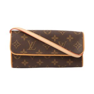 Louis Vuitton 1999 Made Canvas Monogram Pochette Twin Pm Brown | AlmaBagz