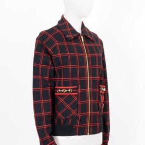GUCCI Zumi GG Bomber Jacket Black Red | AlmaBagz