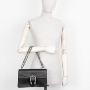 GUCCI Medium Dionysus Crossbody Bag Black | AlmaBagz