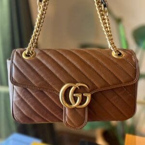 GUCCI Azalea Calfskin Matelasse Diagonal GG Marmont | AlmaBagz