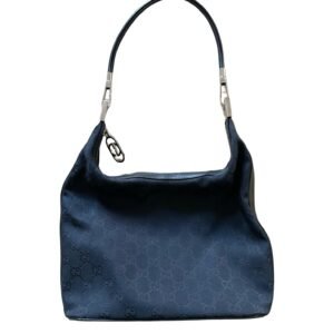 Gucci Black Jacquard Leather Shoulder Bag | AlmaBagz