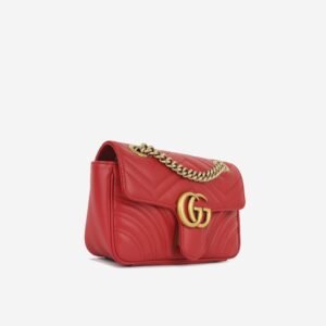 Gucci Mini Marmont - Red Calfskin (NWT) | AlmaBagz