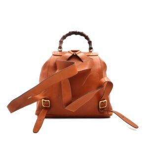 Gucci Bamboo Leather Backpack | AlmaBagz