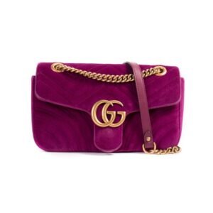 Gucci GG Marmont Small Velvet Metalassé Bag | AlmaBagz