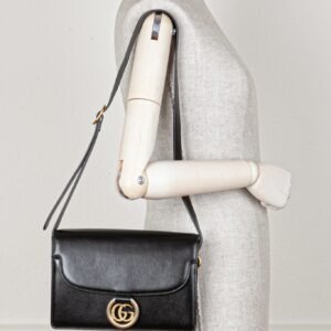 GUCCI Ring Shoulder Bag Black | AlmaBagz