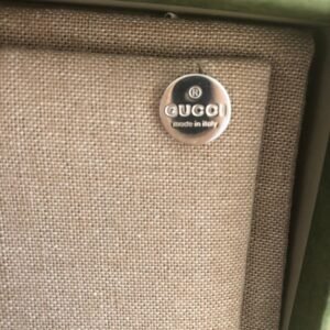 Gucci Logo Sterling Silver Round Stud Earrings | AlmaBagz