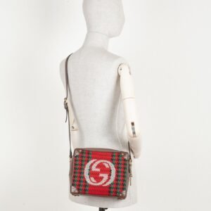 GUCCI Trunk Bag Tweed Houndstooth | AlmaBagz