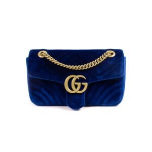 Gucci GG Marmont Small Velvet Metalassé Bag | AlmaBagz