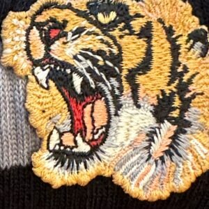 Gucci Little Williams Sports Sock in Black w/ Tiger Appliqué | AlmaBagz