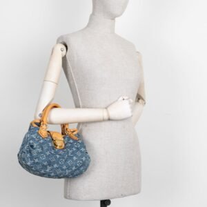 LOUIS VUITTON Pleaty Bag Denim MNG | AlmaBagz