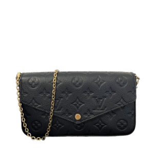 Louis Vuitton Felicie Pochette, Black Empreinte Leather | AlmaBagz