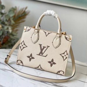 Louis Vuitton Onthego PM Women Bag - White/Cream Monogram Empreinte Leather | AlmaBagz