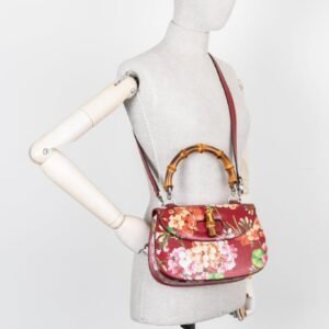 GUCCI Bamboo 1947 Top Handle Bag Floral | AlmaBagz