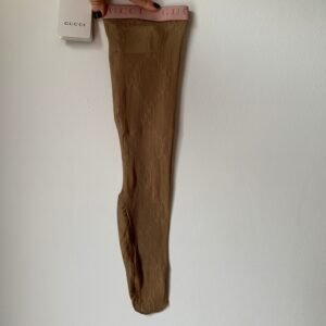 Gucci GG Lace Calf Socks in Beige | AlmaBagz