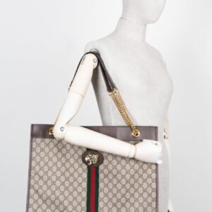 GUCCI Rajah Chain Tote GG Supreme Canvas | AlmaBagz