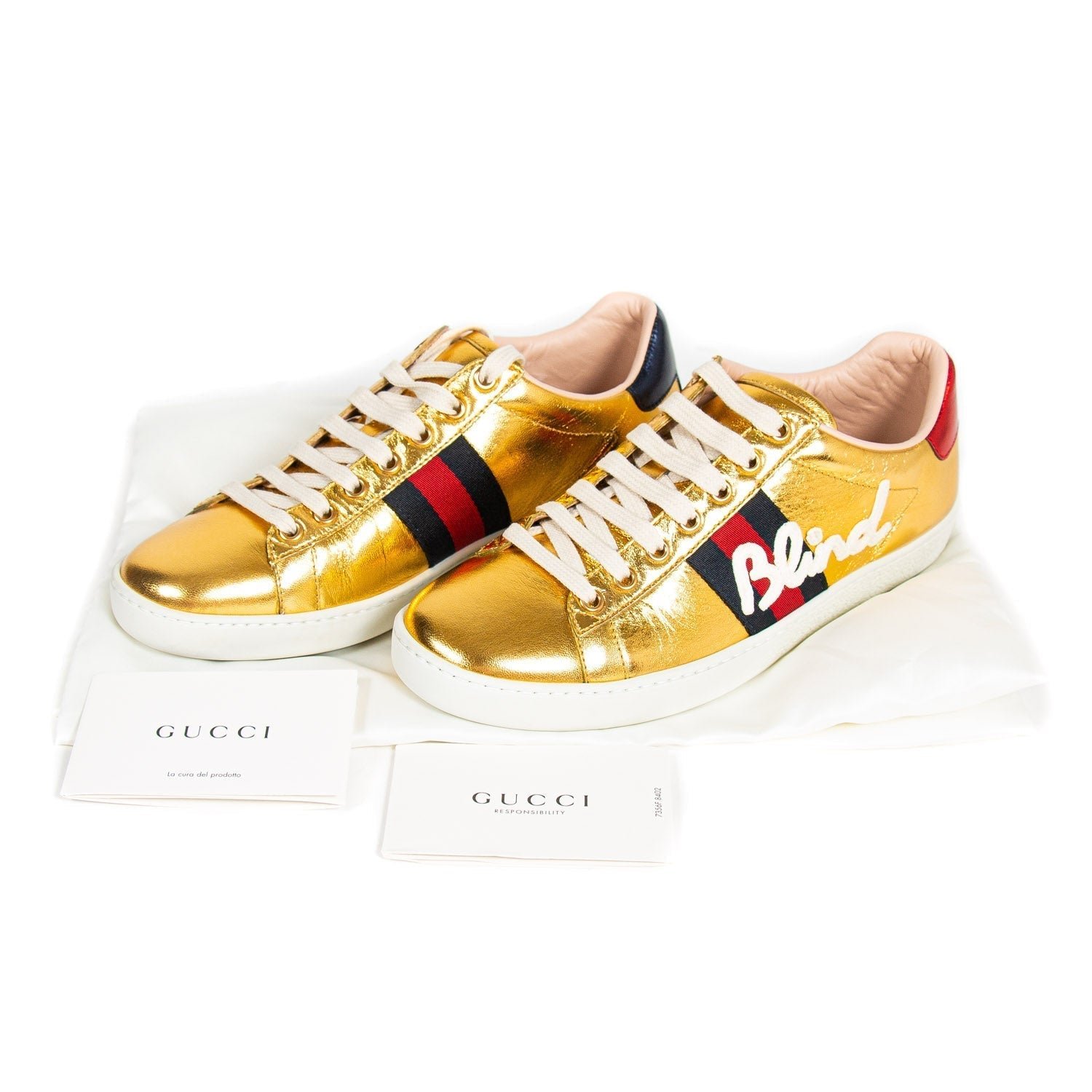 Gucci Ace Leather Embroidered Sneaker | AlmaBagz - Image 2