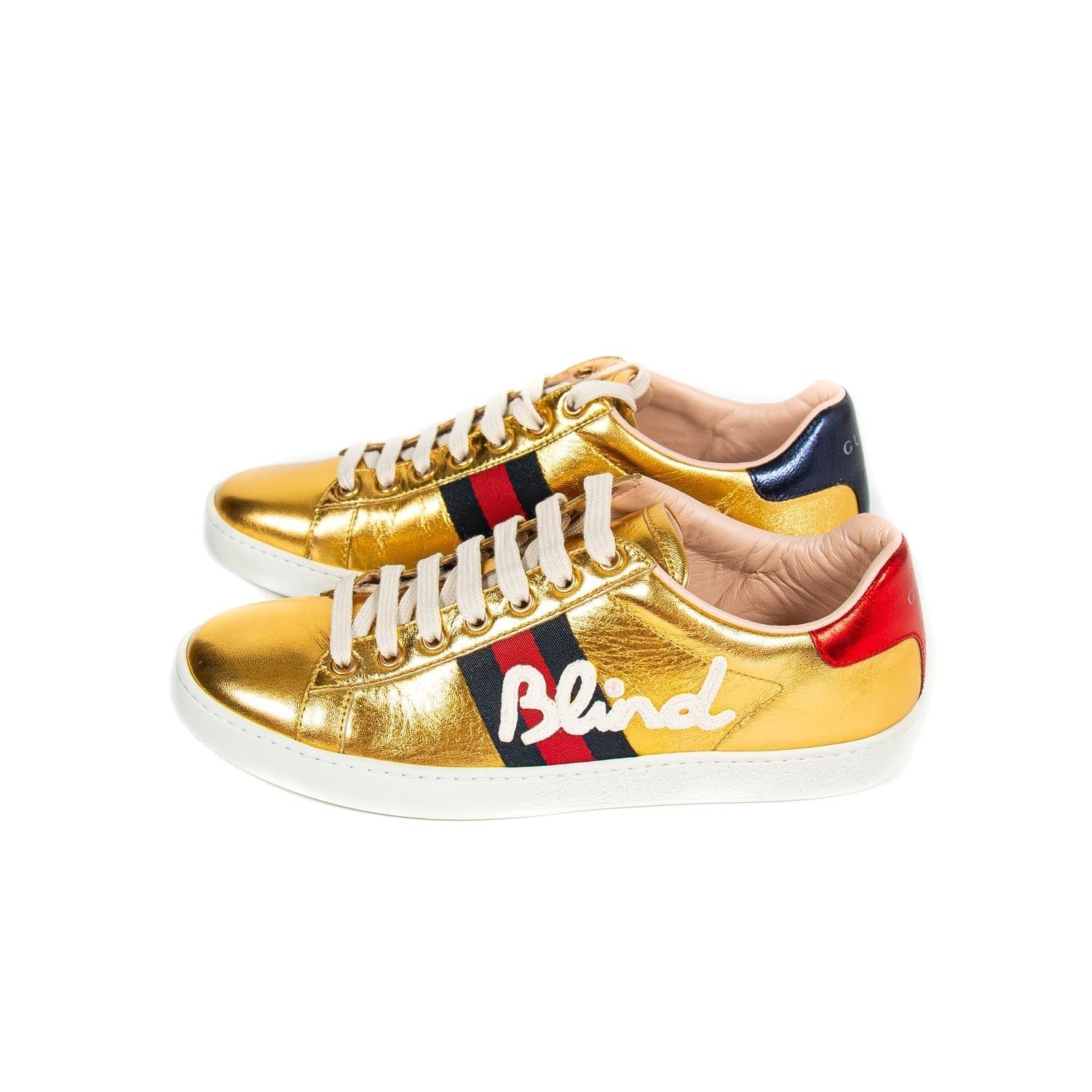 Gucci Ace Leather Embroidered Sneaker | AlmaBagz - Image 5