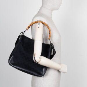GUCCI GG Bamboo Bag Black | AlmaBagz