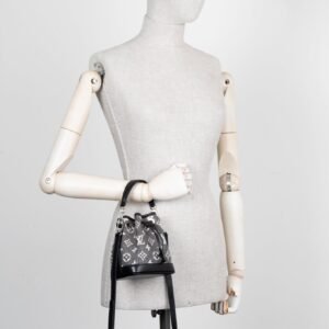 LOUIS VUITTON Nano Noé Bag Denim Grey | AlmaBagz
