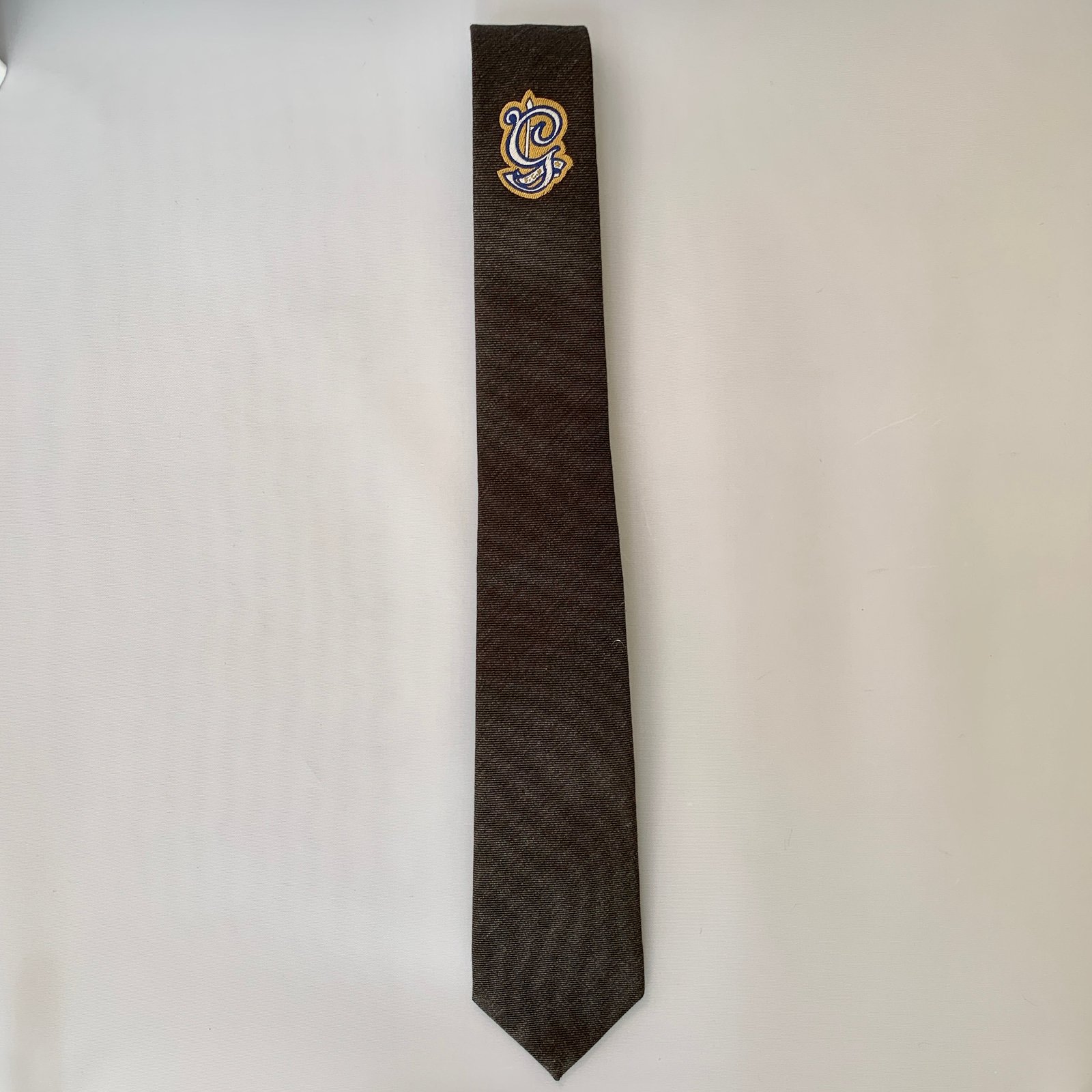 Gucci Lord Embroidered Tie in Graphite | AlmaBagz
