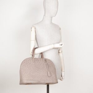LOUIS VUITTON Alma GM Ostrich Grey | AlmaBagz