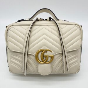Gucci GG Marmont Matelasse Top Handle Flap Bag | AlmaBagz